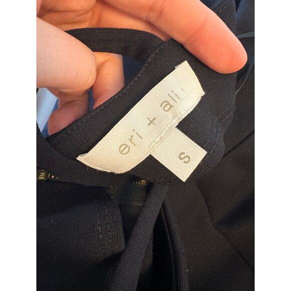 Eri + Ali Black Swingy Halter Top Anthropologie Size Small - Picture 4 of 7